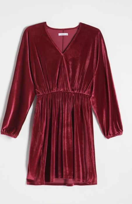 Rochie catifea burgundia