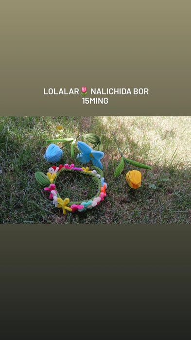Qõlda tayyor yasalgan gullar 20 iyngacha chegirma