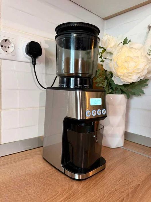 Rasnita electrica pentru cafea Homtone, 51 niveluri de macinare, 50g