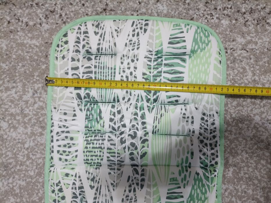 Saltea pentru carucior cu doua fete Leaves Mint