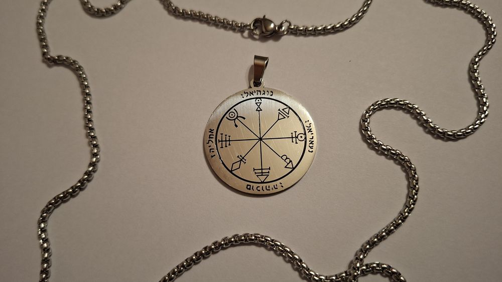 Talisman protecție, bogăție, noroc. Sigiliul lui Solomon. Pandantiv.