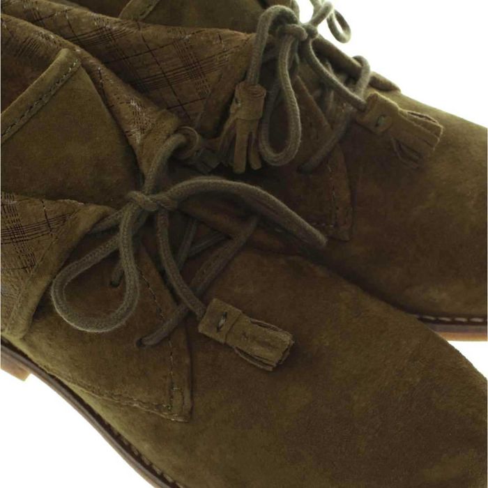 HUSH PUPPIES № 38 – Дамски боти ест. велур "KHAKI BOOTS" нови с кутия