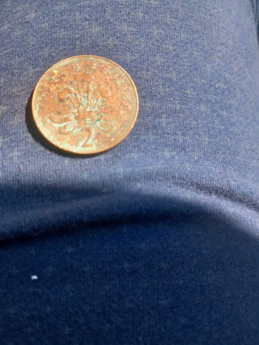 Монета от два пенса с лика на Елизабет II Година - 1971