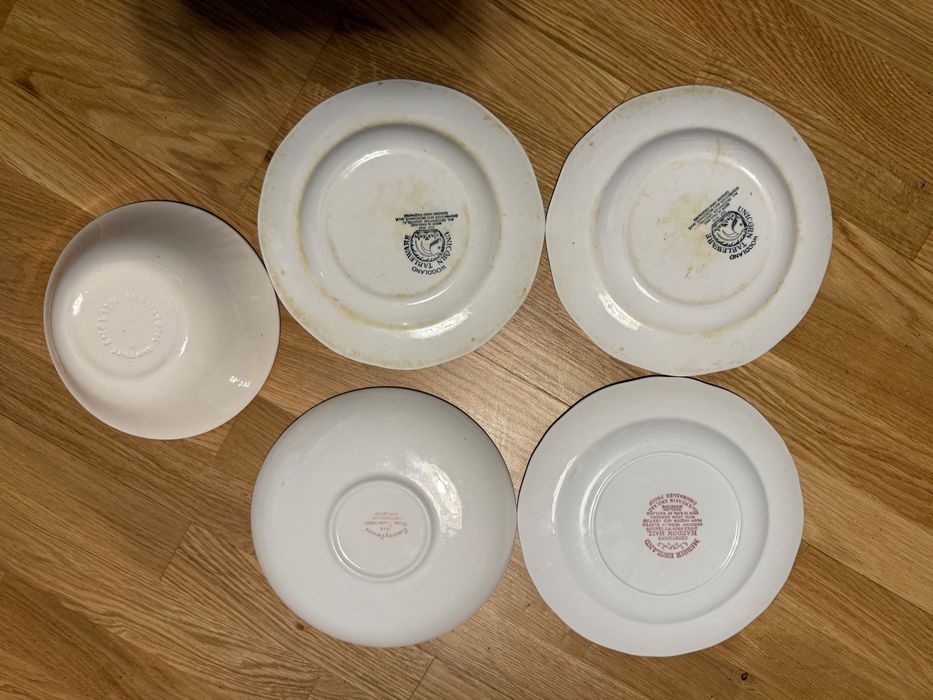 Colecție farfurii englezești din porțelan fin