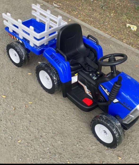 Караганда синий трактор детская машина электромобиль