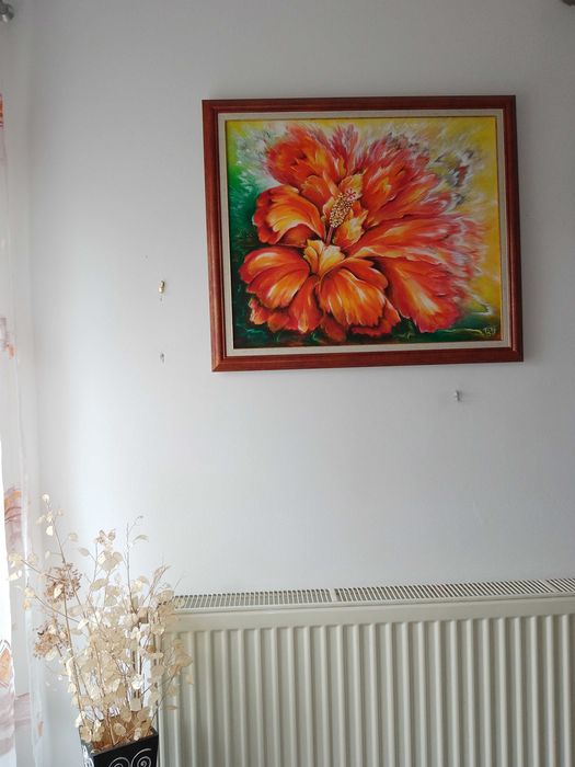 Хибискус - картина, масло, 50/64 см, оригинал
