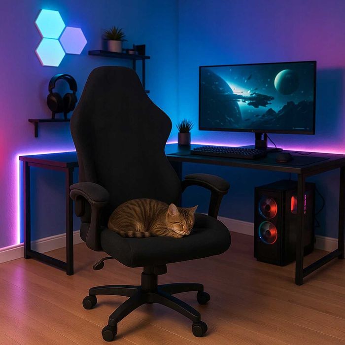 Калъф за офис стол, калъфи, Протектор за геймърски стол с подлакътници