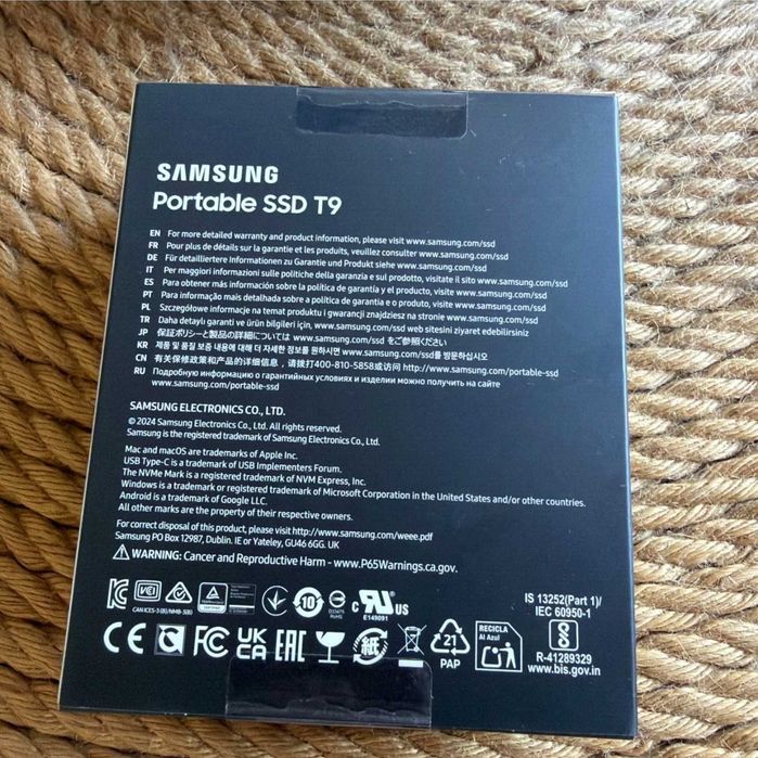 Samsung Portable SSD T9 4TB - НОВЫЙ