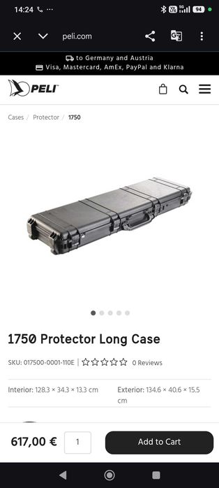 Pelican 1750 Protector Premium - NOU, NEFOLOSIT