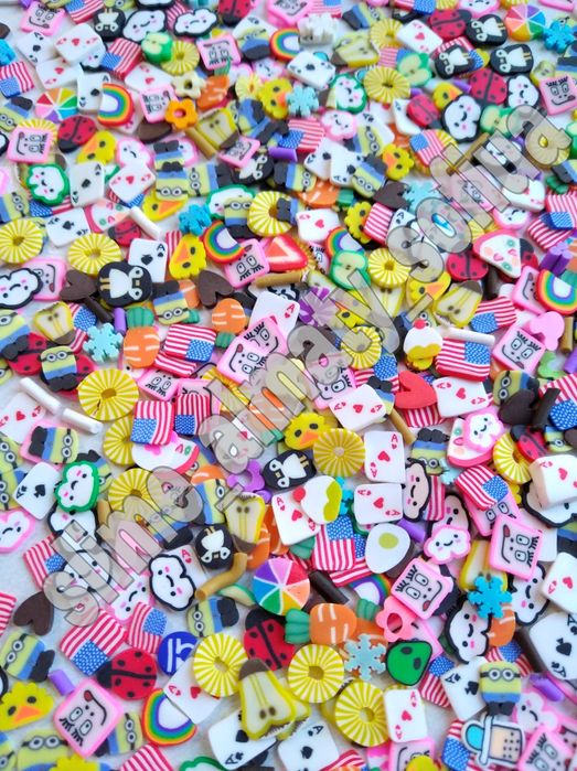 Фимо, блестки, шармы для слаймов