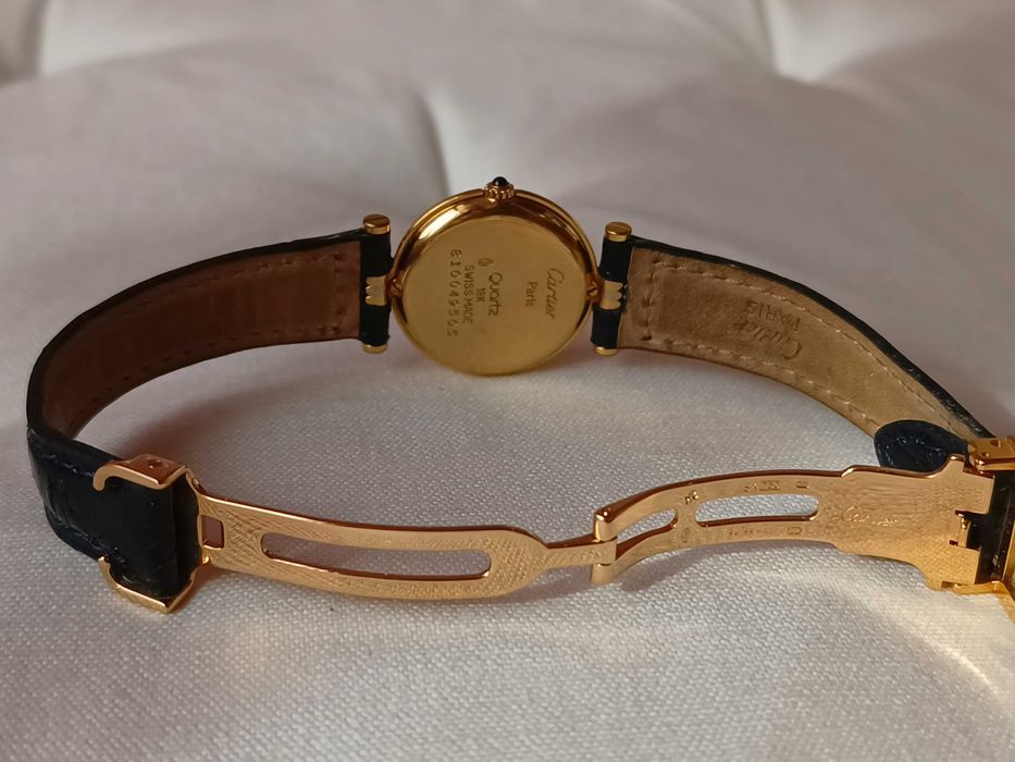 Ceas Cartier Vendome Trinity aur 18k deployant aur