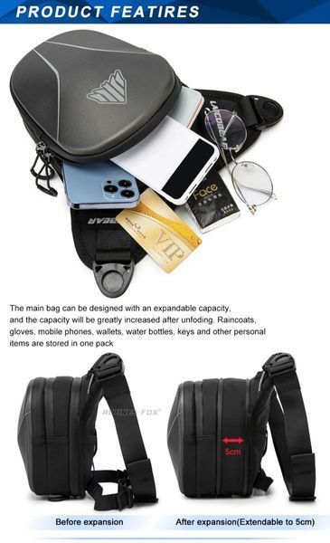 Водоустойчива мотоциклетна чанта за бедра Спортна