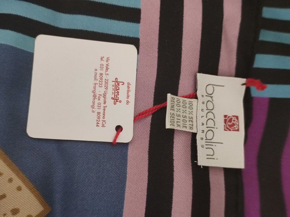 копринен шал Италия braccialini roccobarocco нов копринен шал пикасо