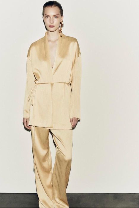 Zara set комплект от кимоно и панталон