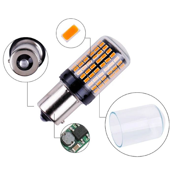 Bec Led Pentru Semnalizare,Poziții,Marsarier,Lumini De Zi zi P21W/PY21