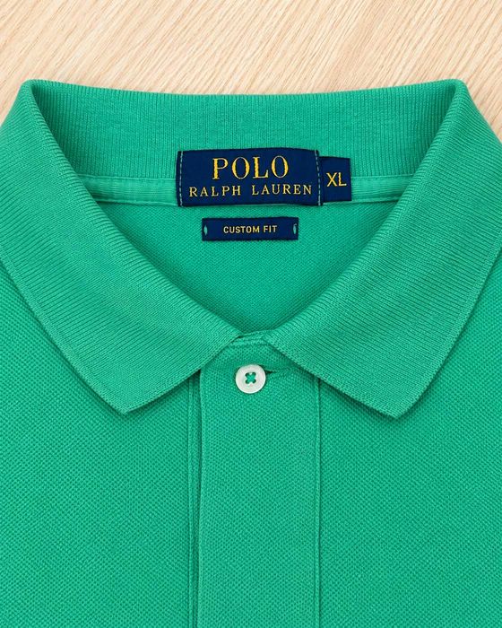 Tricou polo Polo Ralph Lauren Custom Fit, Big Pony, 100% bumbac, verde – Mărimea XL