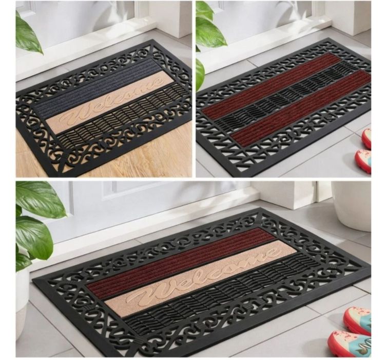 Covor Intrare 45x75cm, cu Ramă din Cauciuc și Inserție Textilă Antider