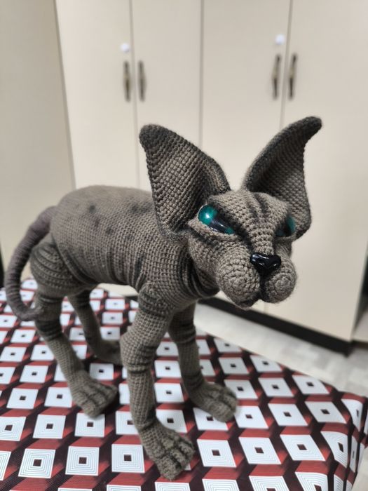 Продается вязанный шоколадный Сфинкс!