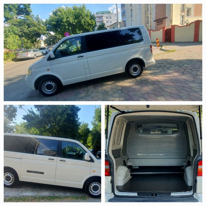 Volkswagen Transporter T5 1.9 tdi, 102 ,clima, 6 locuri , dublacabina, mixt