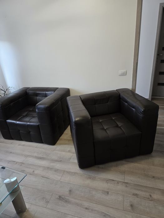 Fotolii de piele set 2 bucati