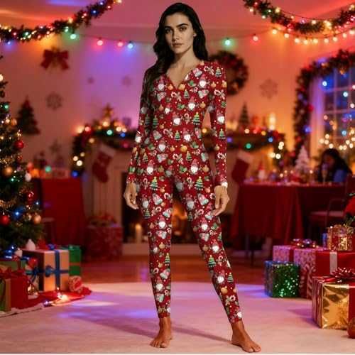 Нова Коледна пижама onesie за възрастни, топъл анимационен костюм