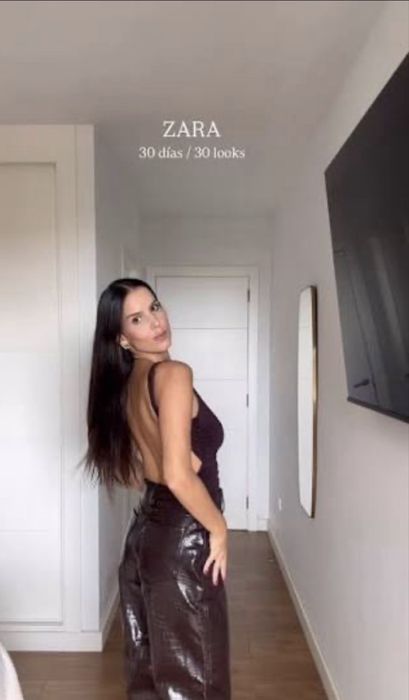 Черен топ (боди) Zara
