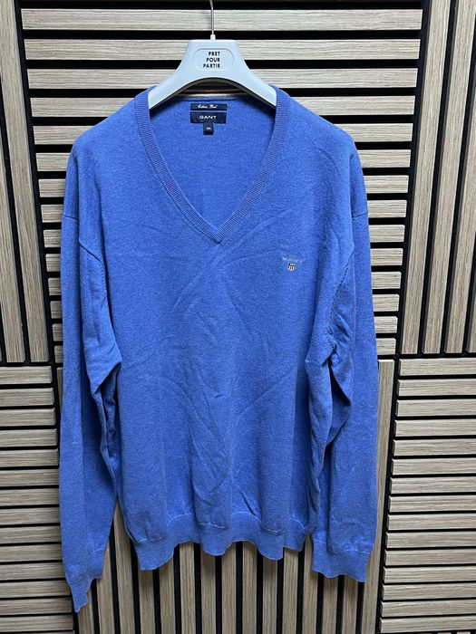 GANT : Cotton Wool V Neck Jumper -3ХЛ / Оригинал