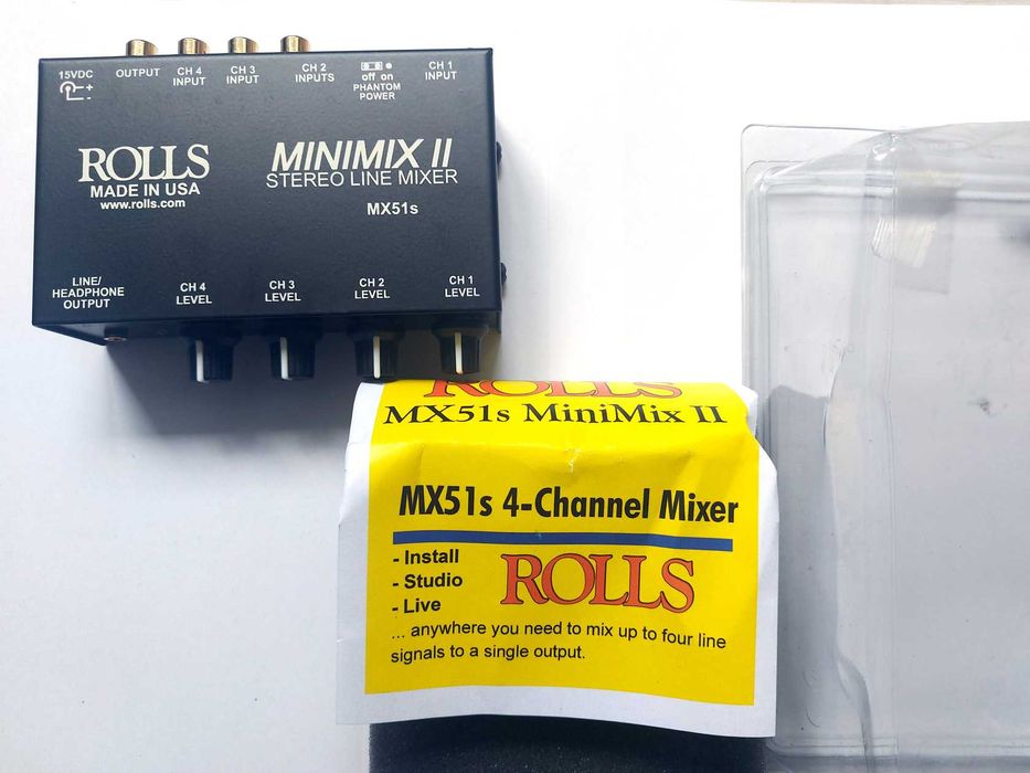 Mini mixer audio stereo Rolls MX 51S fabricat in USA