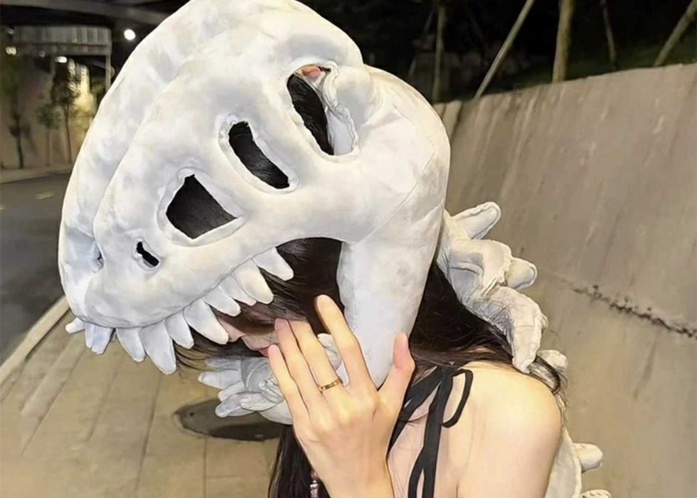 Костюм, одежда скелета динозавра