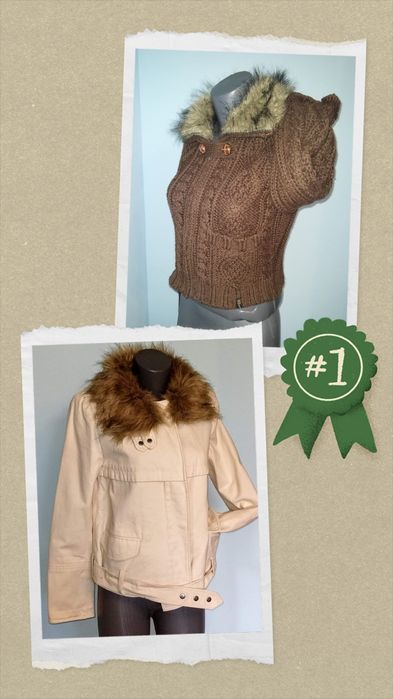 Дамски топли шуби тип парка / голям размер