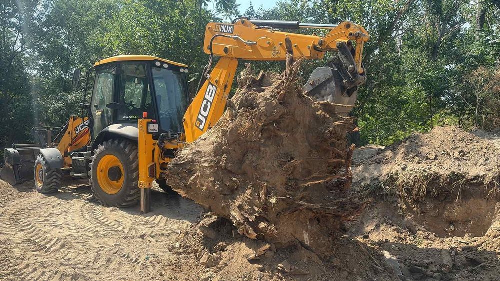 Услуга с багер jcb 1cx, jcb 3cx, валяк, самосвали, малък багер