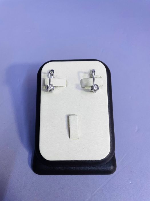 Золотые серьги с бриллиантами/ СА 540855