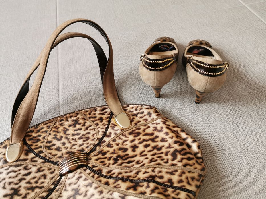 Елегантна италианска чанта с обувки