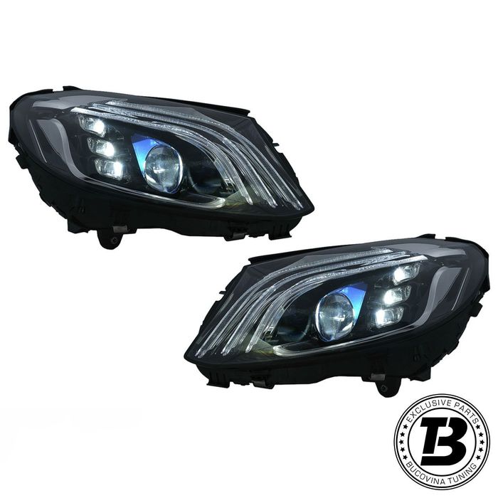 Faruri Full LED compatibile Mercedes C Class W205 S205 MBH Design