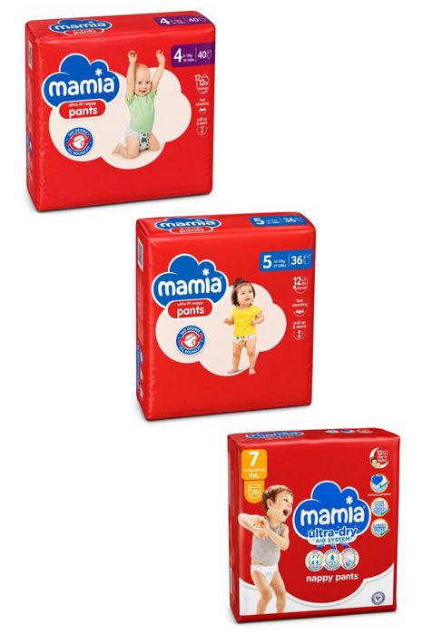 Памперси и гащички: Pampers, Little Angels, Mamia, Dunnes. Внос от Англия