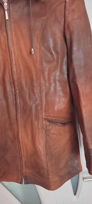 Дамско яке с лазерна обработка от ест.кожа.