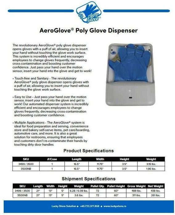 Dispenser automat cu mănuși gratuite