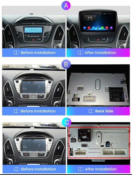 Хюндай Hyundai ix35 ANDROID Tucson Мултимедия навигация GPS DVD