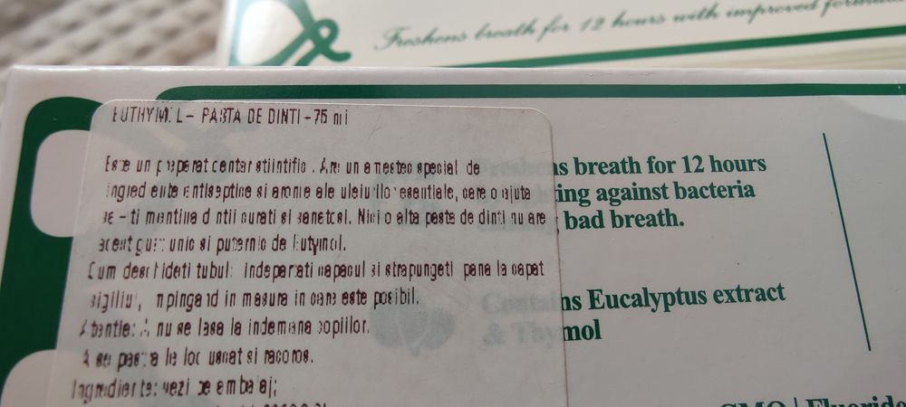 Pasta de dinti Euthymol