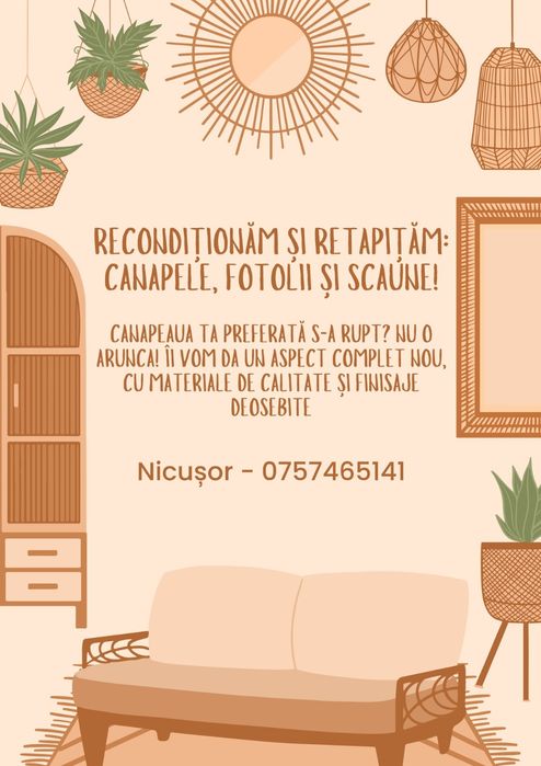 Recondiționat și retapițat canapele