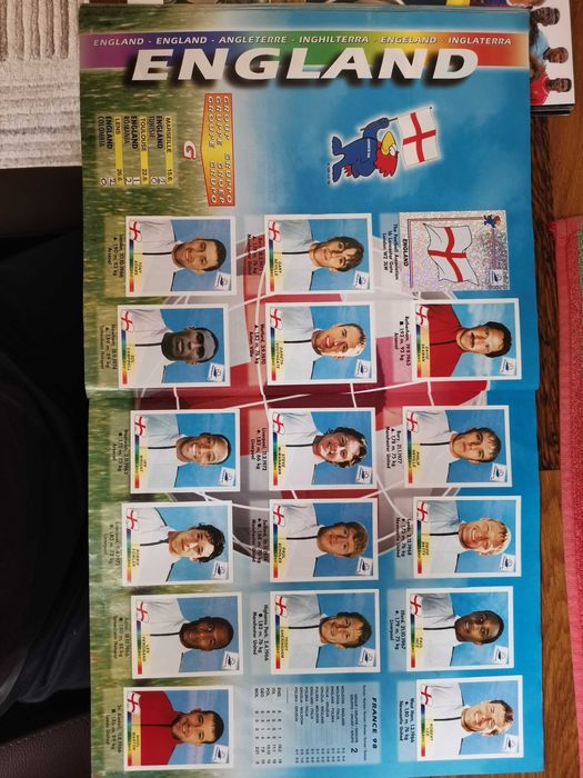 Album Panini World Cup France 98 – aproape complet (doar 5 stickere lipsa) include IRAN