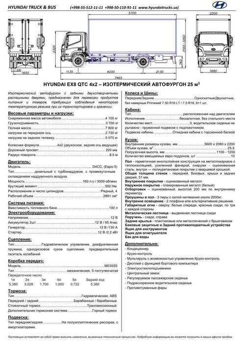 Izotermik furgon(изотермик, термиз) Бошлангич 295,5 мил 15 ой 19,7 мил