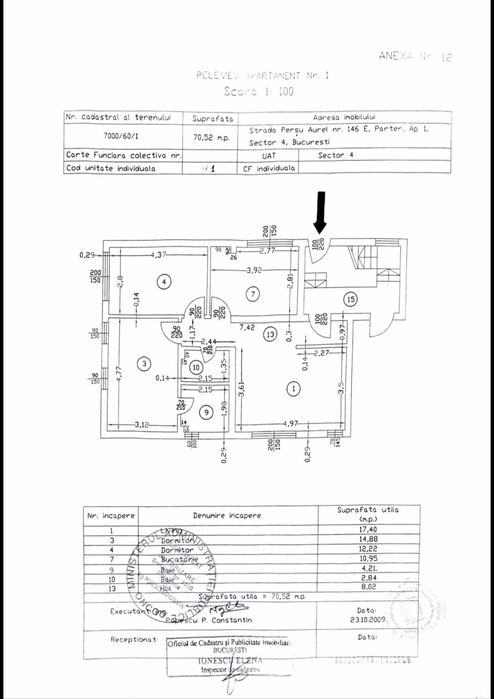 Proprietar Apartament 3 camere, bloc tip boutique, gradina. Vila cu 9 ap. In incinta Ansamblului rezidential Aurel Persu