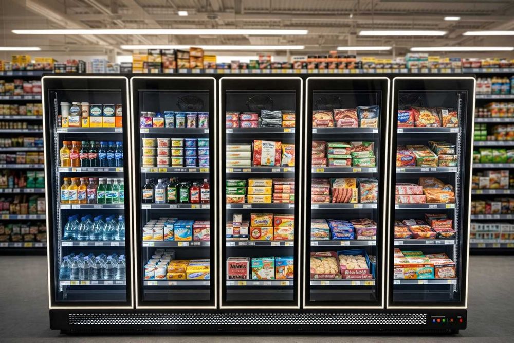 Vitrină frigorifică verticală 5 uși – 2800L Full Black