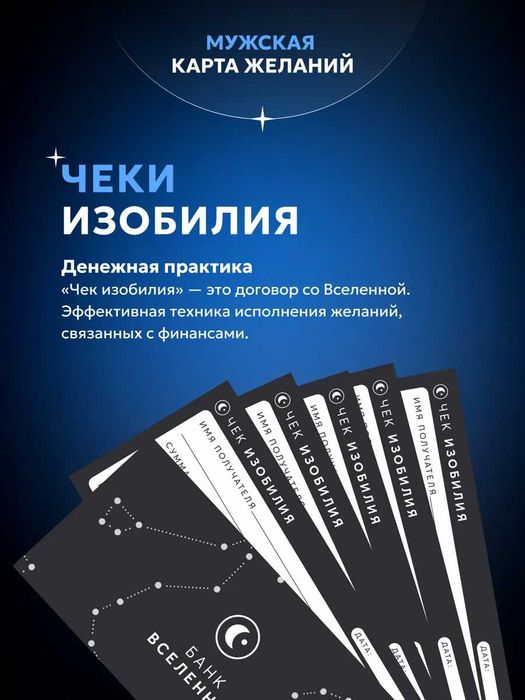 Карта желаний мужская 2025/2026г. (Доска визуализации)