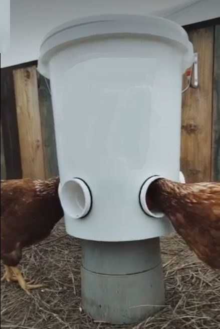 Hranitoare automata/gravitationala 20l, 4 spatii de hrana pt.20 pasari