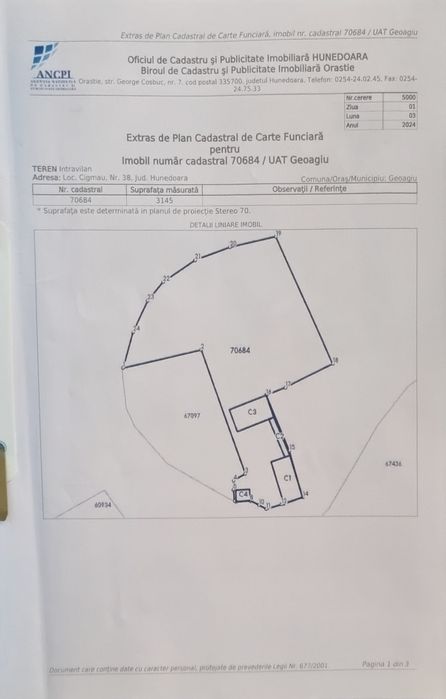 Casa 107 mp sat Cigmau -Geoagiu- teren 4437mp