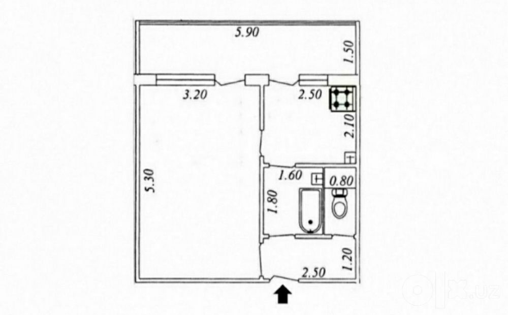 Продажа 1в2/3/4 Ттз-1 ТТЗ Базар Балкон1.5Х6 38м2 НеТорец Цена:48.000уе