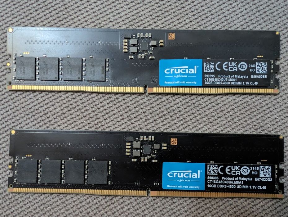 Kit Memorie RAM PC Desktop, Crucial 32Gb (2x16Gb) DDR5 cu garanție