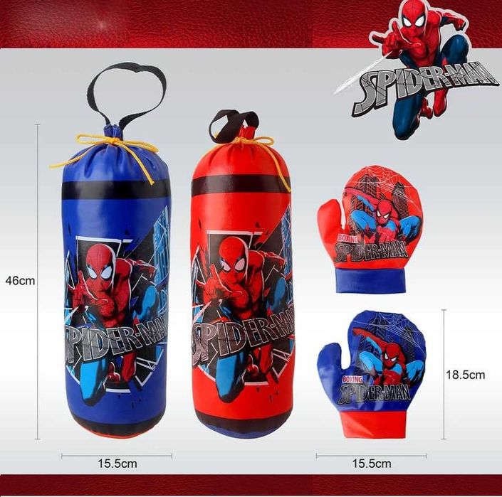 Боксова круша с ръкавици Спайдър-Мен Spider-Man чувал бокс детски хълк HULK боксов комплект за деца